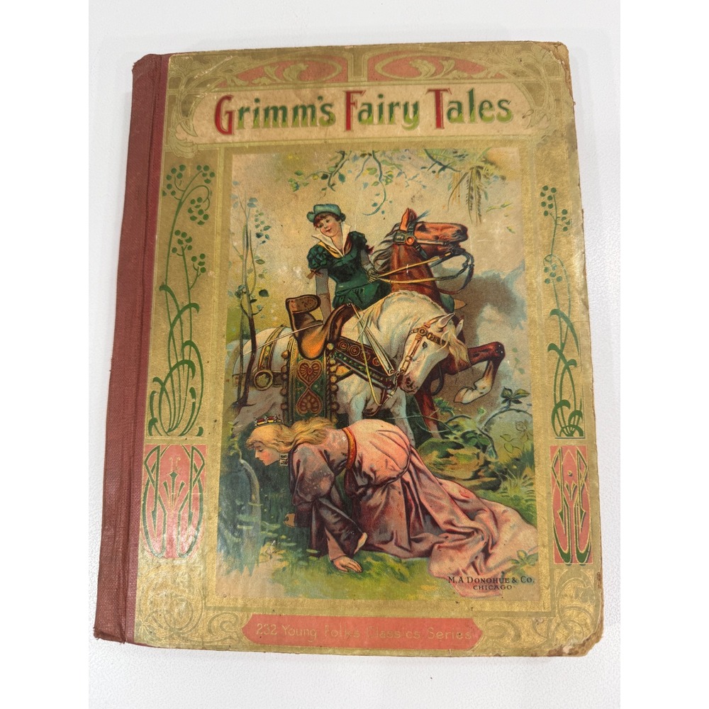 Antique Grimm's Fairy Tales M.A. Donohue Co Young Folks Classics Series No 232
